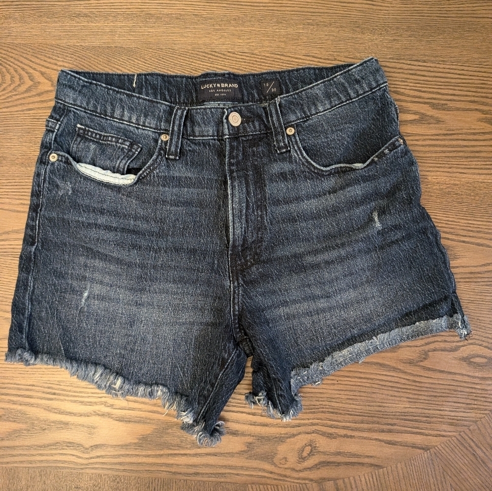 ✨5 For $50 Lucky Brand Dark Blue Distressed Shorts 10